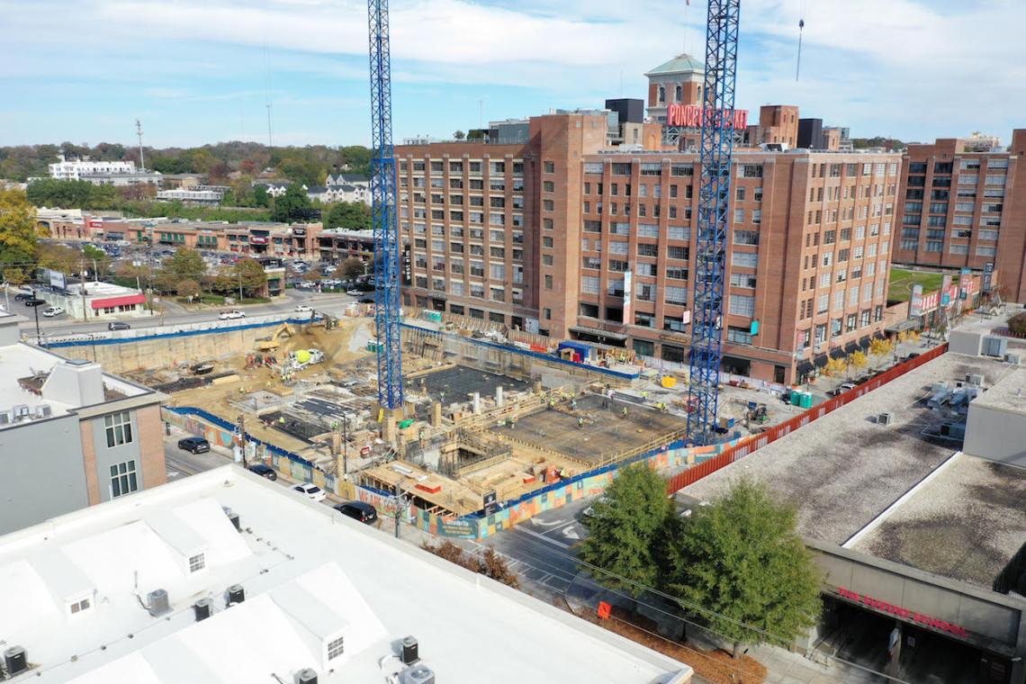Ponce City Market's first new highrise tops out over BeltLine